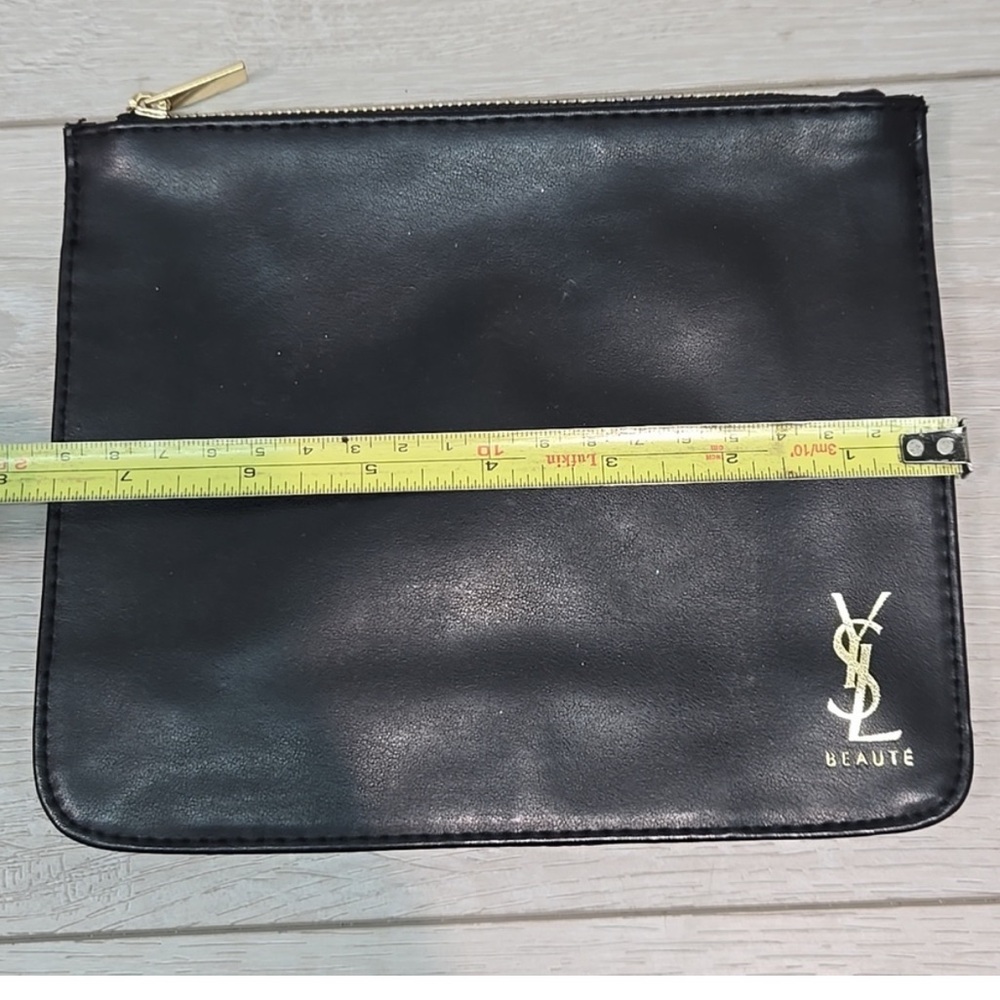 Yves Saint Laurent Black Beauty Pouch w/ YSL Leopard Case 8”x6.5”x2” 8”x2”x2.5” - Picture 8 of 16